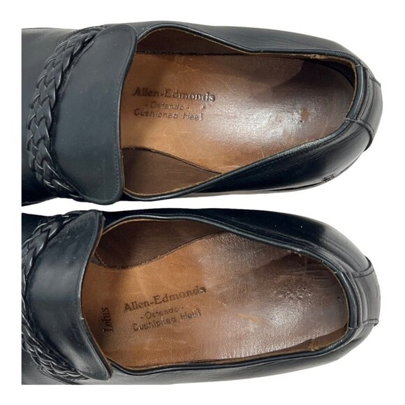 Allen Edmonds Mens 8.5D Ostendo Belfast Slip Ons‎ Black  Shoes Black Leather - Picture 6 of 11